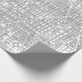 Stadskaartpatroon Cadeaupapier (Hoek)