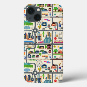 Stadskaartpatroon Case-Mate iPhone Case