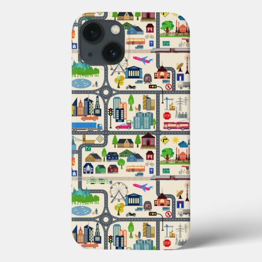 Stadskaartpatroon Case-Mate iPhone Case (Achterkant)