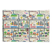 Stadskaartpatroon Kussensloop (Achterkant-Links)