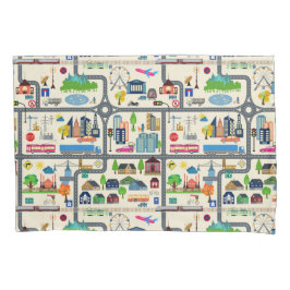 Stadskaartpatroon Kussensloop