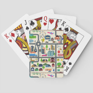 Stadskaartpatroon Pokerkaarten