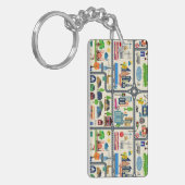 Stadskaartpatroon Sleutelhanger (Voorkant Links)