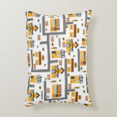 Stadskaartpatroon voor kinderen Geel en grijs Accent Kussen (Voorkant(Verticaal))