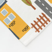 Stadskaartpatroon voor kinderen Geel en grijs Fleece Deken (Hoek)