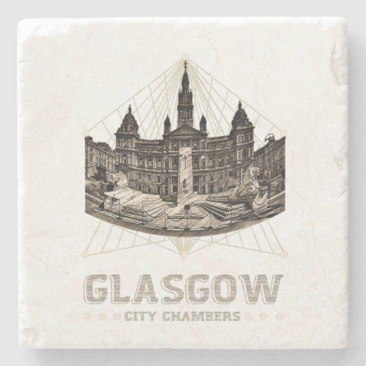 stadskamers stenen Onderzetter (Voorkant)