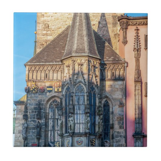 Stadskapel op het Plein van de Oude Stad - Praag Tegeltje (Voorkant)