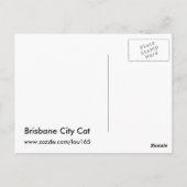 Stadskat Brisbane Briefkaart (Achterkant)