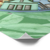 Stadskat. Lente. Mandala Poster (Hoek)