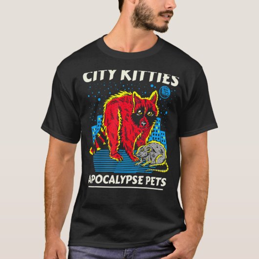 StadsKatten Apocalypse Pets Raccoon Opossum Class T-shirt (Voorkant)