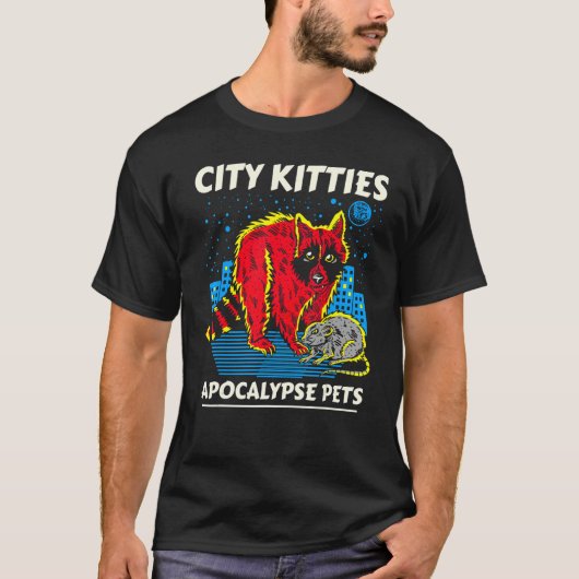 StadsKatten Apocalypse Pets Raccoon Opossum Class T-shirt (Voorkant)