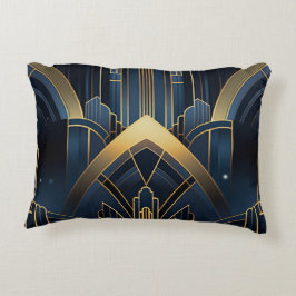 Stadskerk in Art Deco Accent Kussen