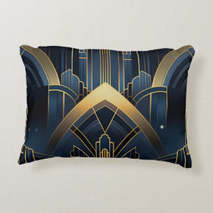 Stadskerk in Art Deco Accent Kussen