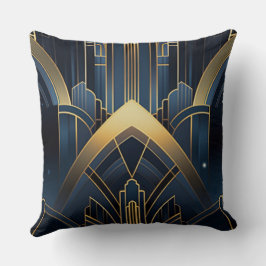 Stadskerk in Art Deco Kussen