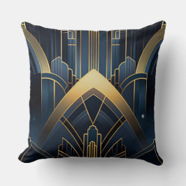 Stadskerk in Art Deco Kussen