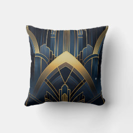 Stadskerk in Art Deco Kussen