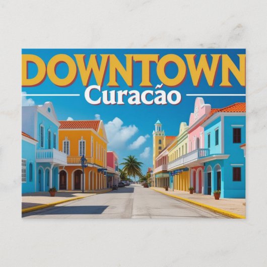 Stadskern Curaçao Feestdagenkaart (Voorkant)