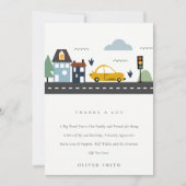 Stadskrijd in steden Stadsauto's weg Alle leeftijd Bedankkaart (Voorkant)