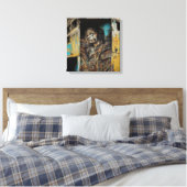 Stadskunst op verlaten gebouw canvas afdruk (Insitu (Slaapkamer))