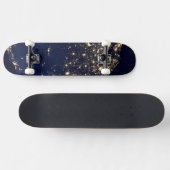 Stadslampen van de Verenigde Staten bij nacht. Persoonlijk Skateboard (Horizontaal)