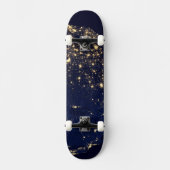 Stadslampen van de Verenigde Staten bij nacht. Persoonlijk Skateboard (Voorkant)