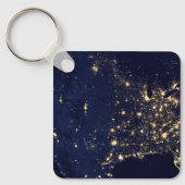 Stadslampen van de Verenigde Staten bij nacht. Sleutelhanger (Voorkant)