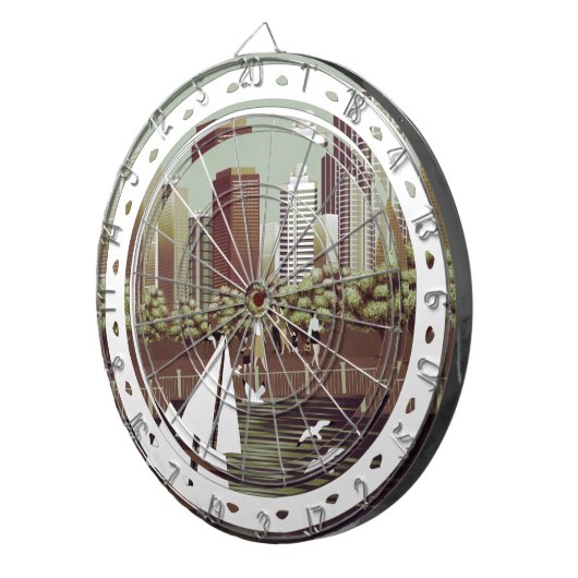 Stadslandschap Dartbord (Voorkant Rechts)