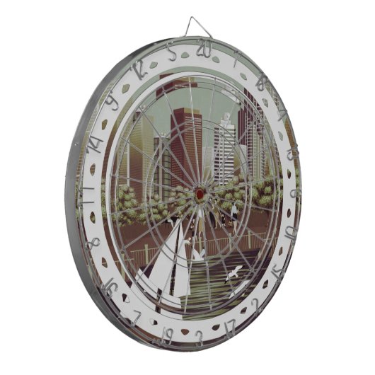Stadslandschap Dartbord (Voorkant Links)