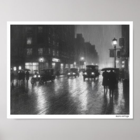 STADSLANDSCHAP ETSEN HUMEURIG OUD 1930 POSTER (Voorkant)