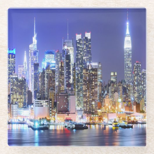 Stadslandschap Glazen Onderzetter (Voorkant)