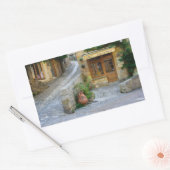 Stadslandschap in Dordogne, Frankrijk rechthoekige Sticker (Envelop)