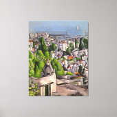 Stadslandschap in Kayakoy Lege Oude Huishoudens Canvas Afdruk (Voorkant)