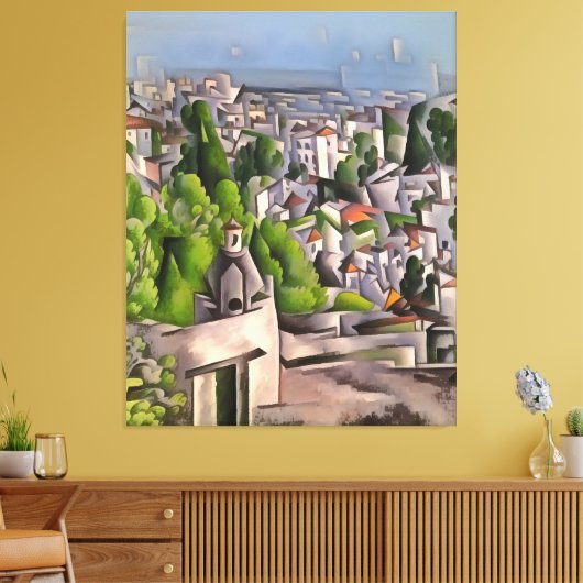 Stadslandschap in Kayakoy Lege Oude Huishoudens Canvas Afdruk (Insitu (Woonkamer))