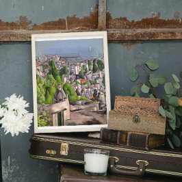 Stadslandschap in Kayakoy Lege Oude Huishoudens Canvas Afdruk