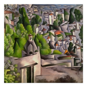 Stadslandschap in Kayakoy Lege Oude Huishoudens Perfect Poster