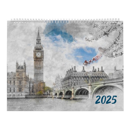 Stadslandschap schetsen kalender 2025 (Hoes)