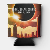 Stadslandschap Totale zonsverduistering 8 april 20 Blikjeskoeler (Voorkant)