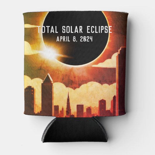 Stadslandschap Totale zonsverduistering 8 april 20 Blikjeskoeler (Voorkant)