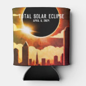 Stadslandschap Totale zonsverduistering 8 april 20 Blikjeskoeler (Achterkant)