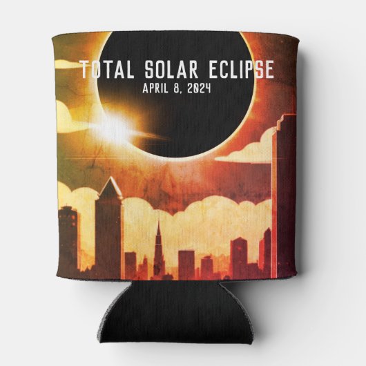 Stadslandschap Totale zonsverduistering 8 april 20 Blikjeskoeler (Achterkant)