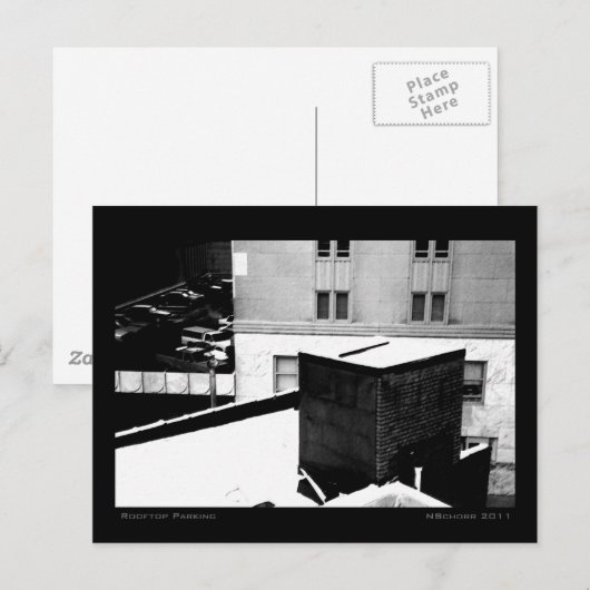 Stadslandschap voor daktopparken briefkaart (Voorkant / Achterkant)