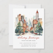 Stadsleven Kerst in de stad Nieuw adres Aankondiging (Voorkant)