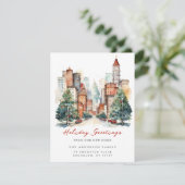 Stadsleven Kerst in de stad Nieuw adres Aankondiging (Staand voorkant)