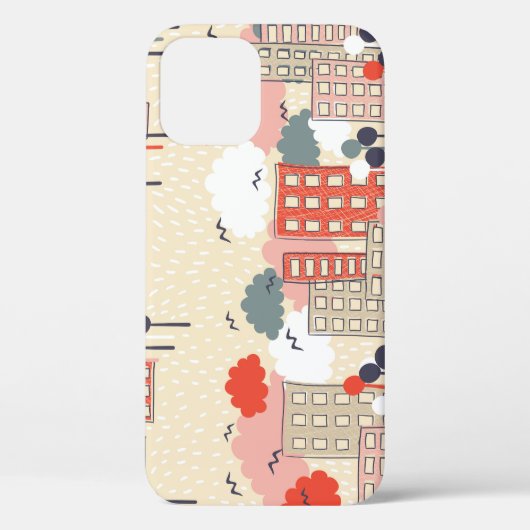Stadsleven: Naadloos patroon Case-Mate iPhone Case (Achterkant)