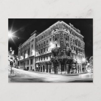 Stadslicht en gebouwen 's nachts briefkaart