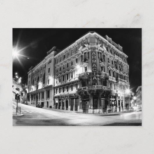 Stadslicht en gebouwen 's nachts briefkaart (Voorkant)