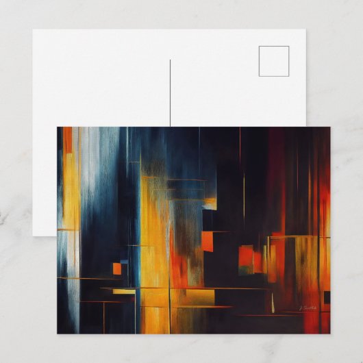 Stadslichten Abstracte Geometrie Briefkaart (Voorkant / Achterkant)