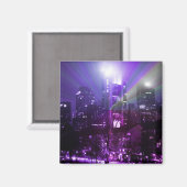 Stadslichten Frankfurt am Main - paars Magneet (Voorkant / Achterkant)