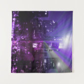 Stadslichten Frankfurt am Main - paars Wandkleed (Voorkant (horizontaal))