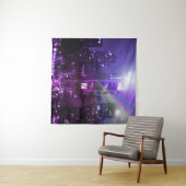 Stadslichten Frankfurt am Main - paars Wandkleed (In Situ (horizontaal))